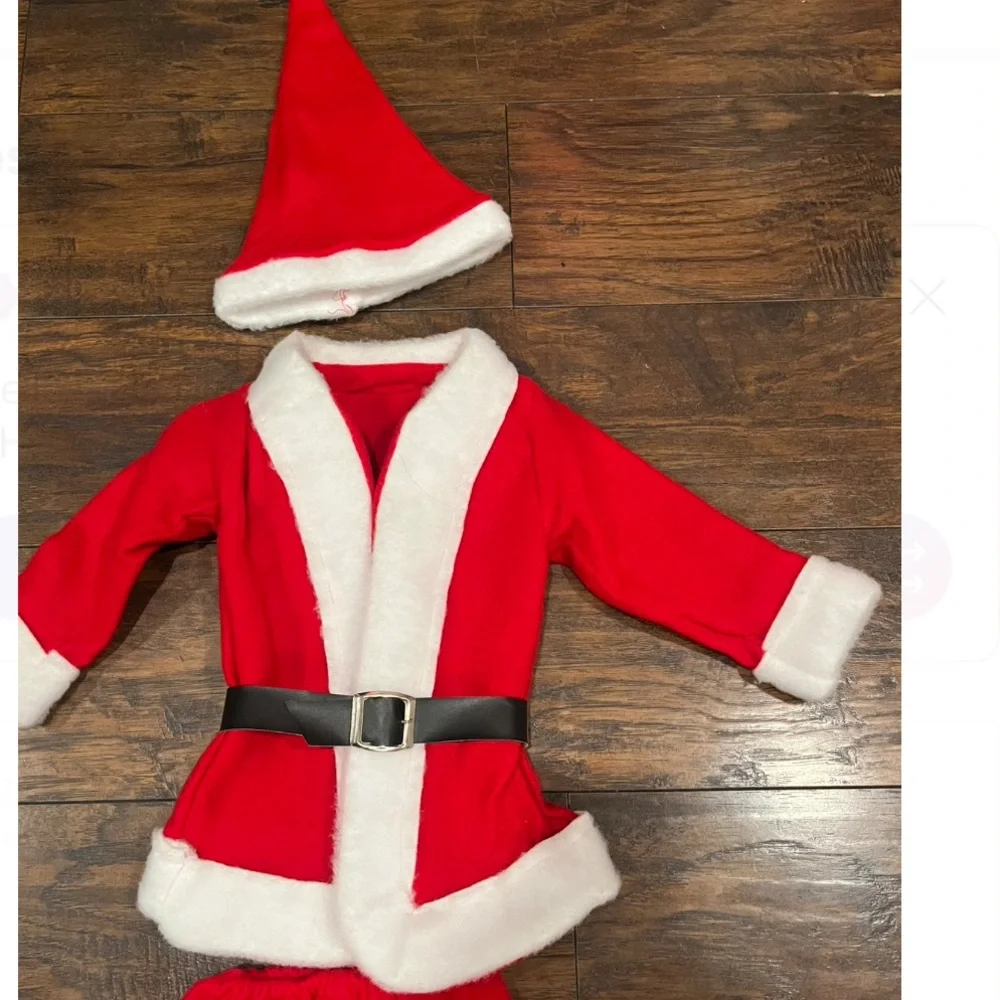 Kids' Classic Red Santa Costume with Hat